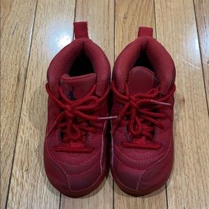 All Red Jordan 12s size 8c